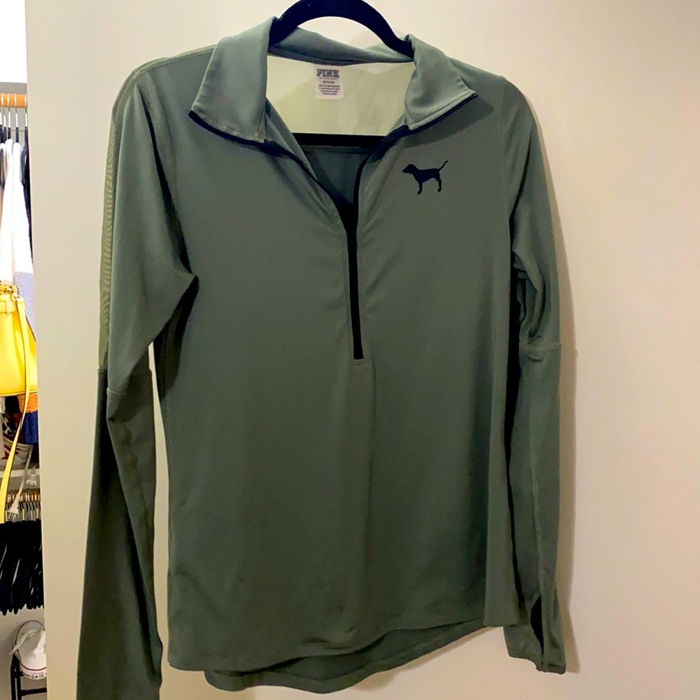 A green workout jacket